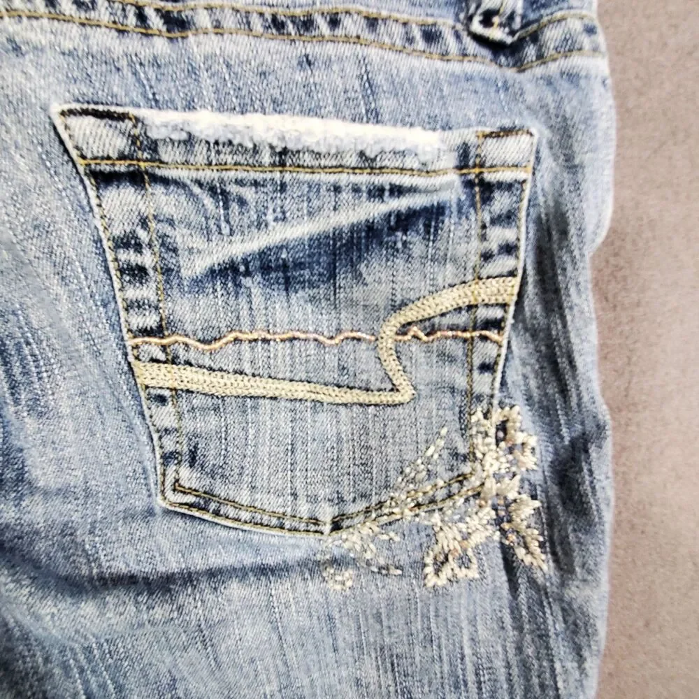 American Eagle Jeans Womens Size 4 Regular Stretch Skinny Flare Blue